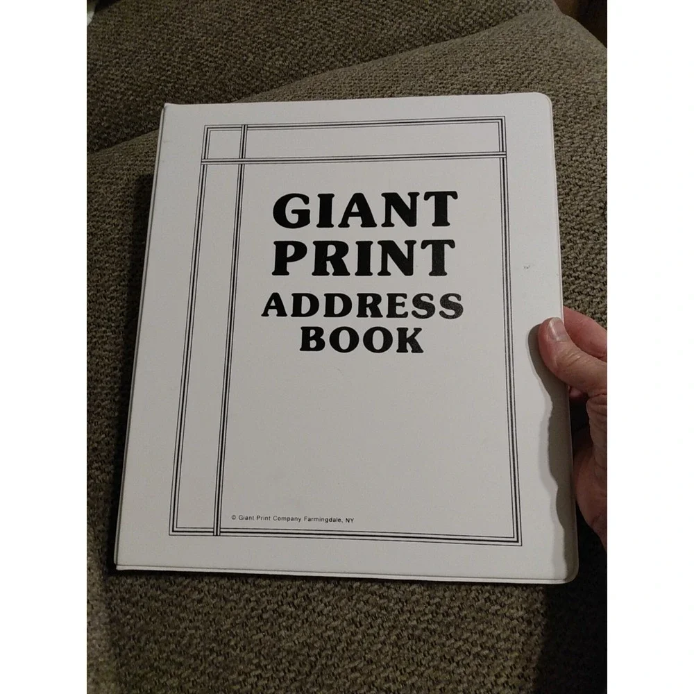 The Giant Print Address Book New, Not Used Vision Impaired Seniors Elderly Help